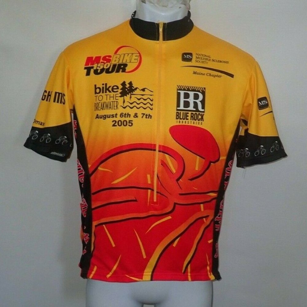 Vomax Cycling Jersey Mens Small MS‎ Bike Tour 2005